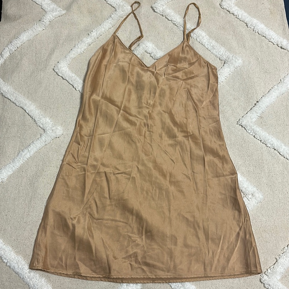 Reformation 100% dress champagne color